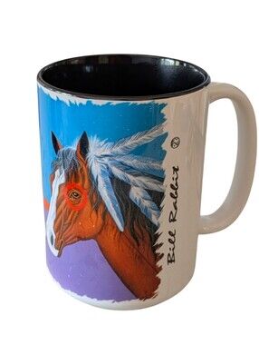 Imprints Ceramic Mug Featuring "Courtship" By Bill Rabbit Horses SouthWestern